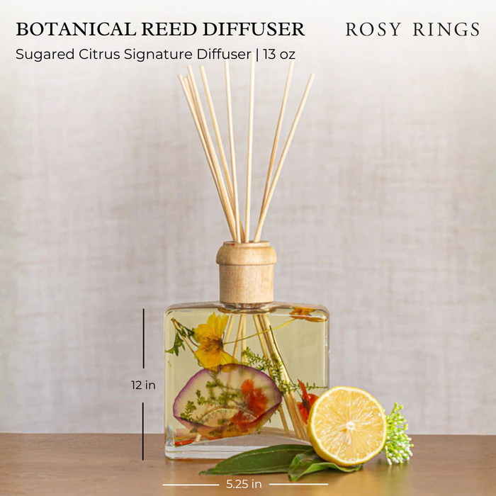 Sugared Citrus Signature Botanical Reed Diffuser, Single Piece