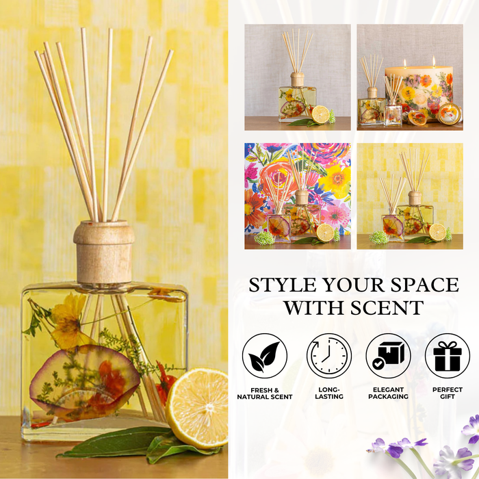 Sugared Citrus Signature Botanical Reed Diffuser, Single Piece