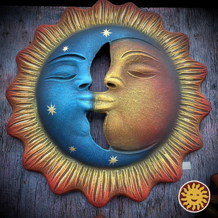 Kissing Sunface, Sun and Moon, Terra Cotta