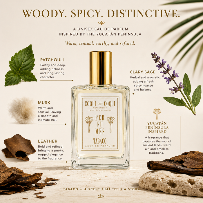 Tabaco Unisex Eau de Parfum – Woody Spicy Gourmand Fragrance, 15ml