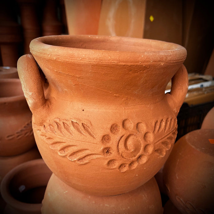 7in Terra Cotta Jar W Handles