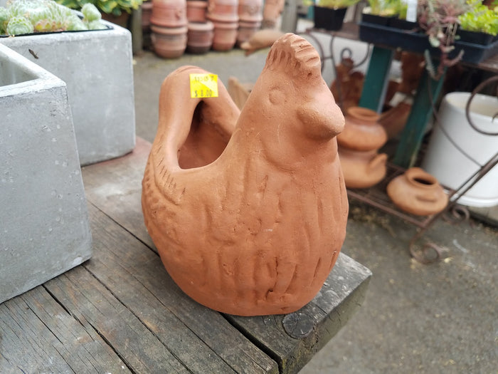 Small Terra Cotta Chicken Planter