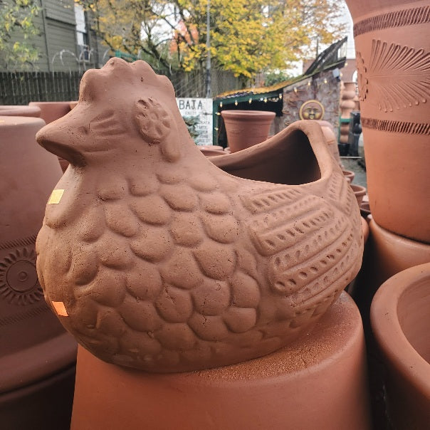 Terra Cotta Chicken Planter Large Size