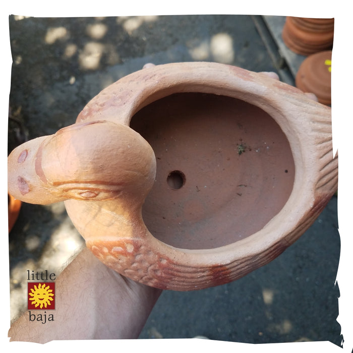 Top view of Terra Cotta Duck Pot