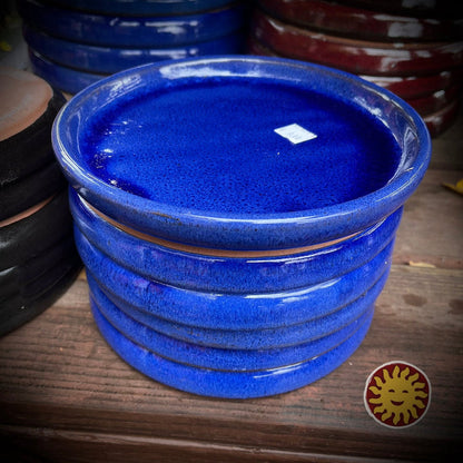 8in Blue Glazed Saucer
