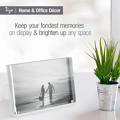 Tizo Design 4 x 4 Clear Lucite Acrylic Picture Frame