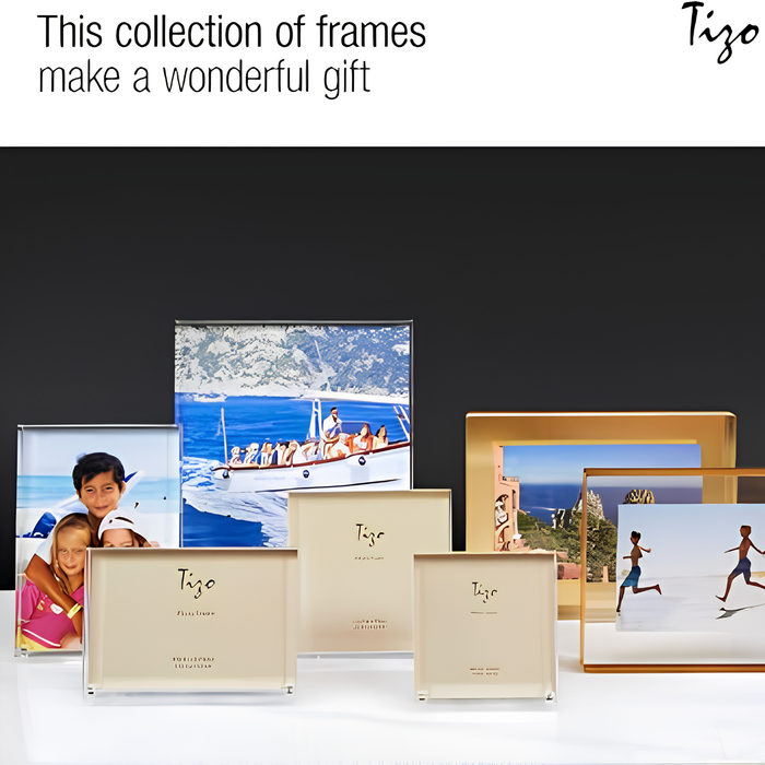 Tizo Design 4 x 4 Clear Lucite Acrylic Picture Frame