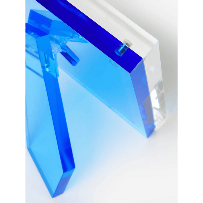 Tizo Design 4 x 6 Blue Back Lucite Acrylic Photo Frame