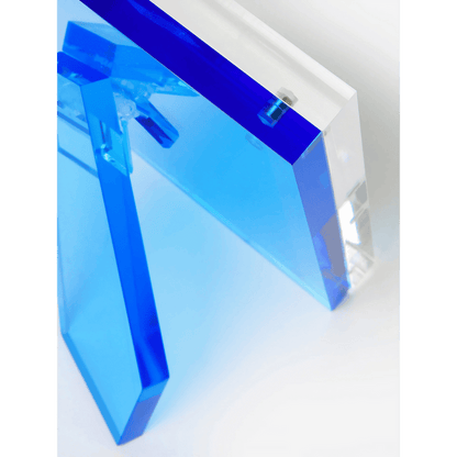 Tizo Design 4 x 6 Blue Back Lucite Acrylic Photo Frame