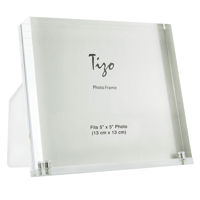 Tizo Design 5 x 5 Clear Lucite Acrylic Picture Frame