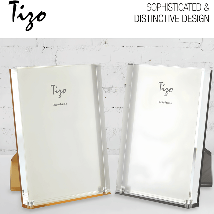 Tizo Design 5 x 5 Clear Lucite Acrylic Picture Frame