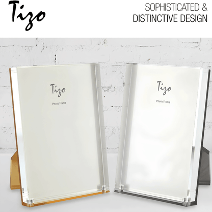 Tizo Design 5 x 5 Clear Lucite Acrylic Picture Frame