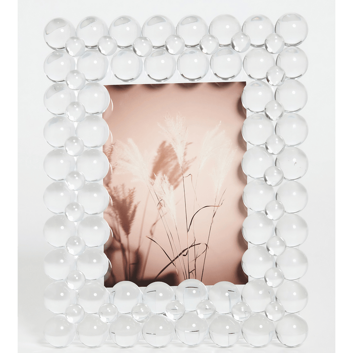 Tizo Design 5 x 7 Clear Glass Crystal Bubble Frame