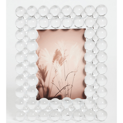 Tizo Design 5 x 7 Clear Glass Crystal Bubble Frame