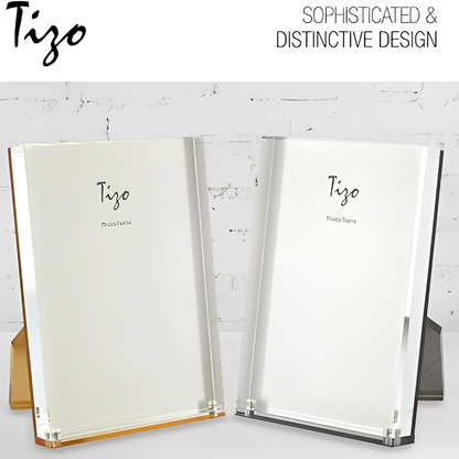 Tizo Design 5 x 7 Vertical Clear Lucite Acrylic Picture Frame