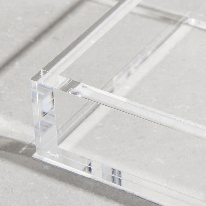 Tizo Design 6 x 6 Lucite Acrylic Cocktail Napkin Tray – Clear
