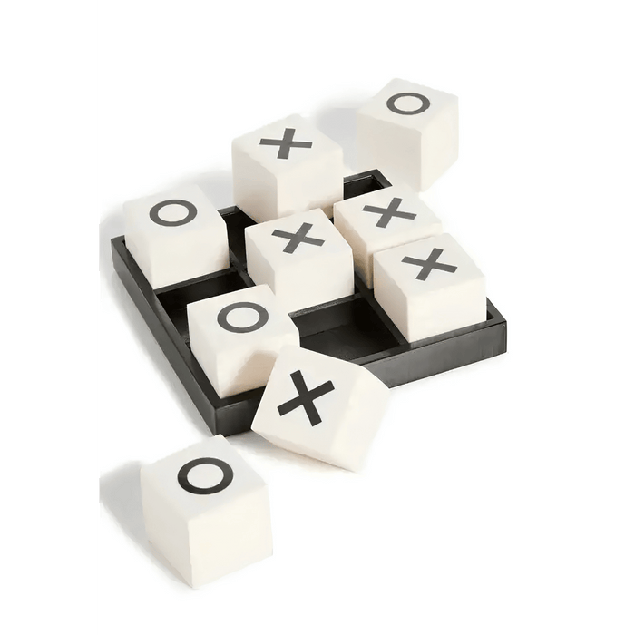 Tizo Design 8 x 8 Horn/Bone Tic Tac Toe Set