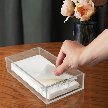Tizo Design Acrylic Bathroom Napkin Tray - Clear