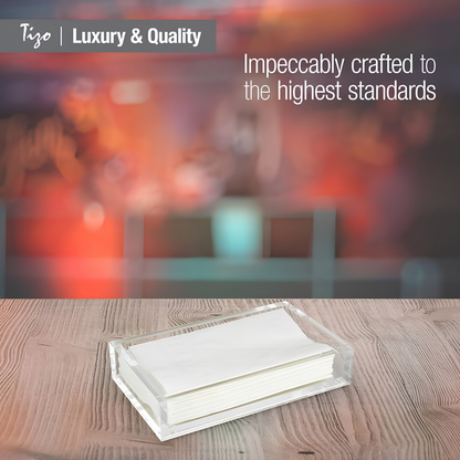 Tizo Design Acrylic Bathroom Napkin Tray - Clear