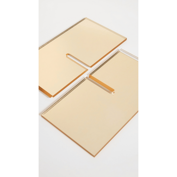 Tizo Design Lucite Acrylic Book Stand – Gold (One Size)