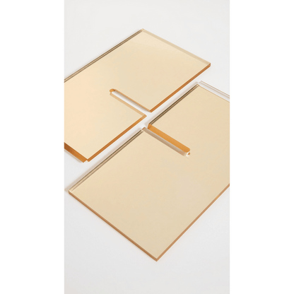 Tizo Design Lucite Acrylic Book Stand – Gold (One Size)