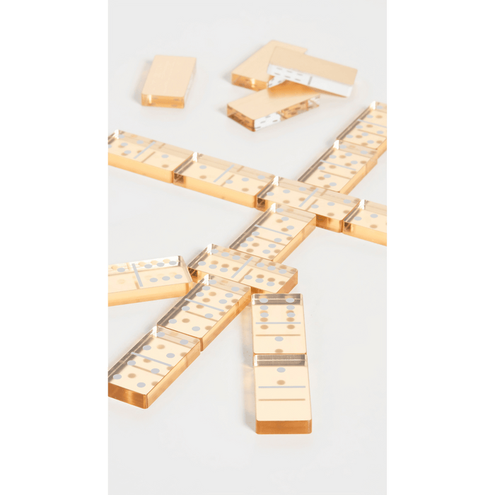Tizo Design Lucite Acrylic Domino Set – Gold