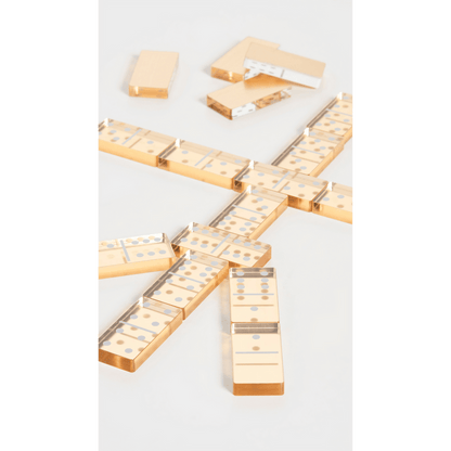 Tizo Design Lucite Acrylic Domino Set – Gold