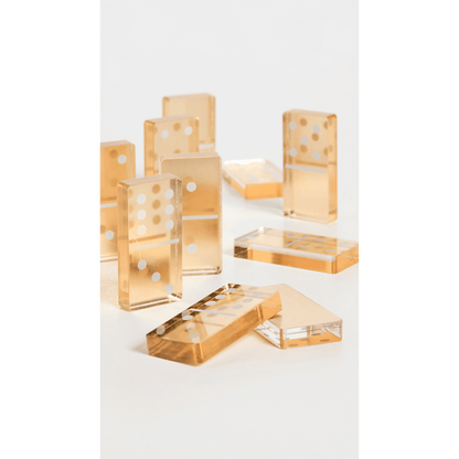 Tizo Design Lucite Acrylic Domino Set – Gold