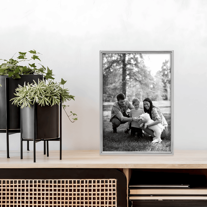 Tizo Design Siena Silverplate 5 x 7 Picture Frame - Narrow Bead