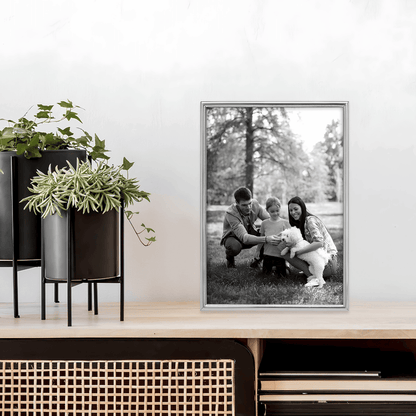 Tizo Design Siena Silverplate 5 x 7 Picture Frame - Narrow Bead