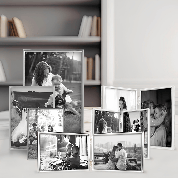 Tizo Design Siena Silverplate 5 x 7 Picture Frame - Narrow Bead