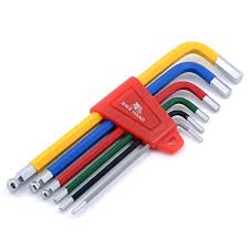 Tool, hexkey set 6, colors, 2-6mm, w/ball end