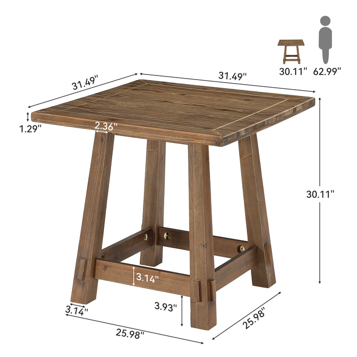 Tribesigns 31.49-Inch Solid Wood Conference Table for 4, Square Meeting Table for Home Office