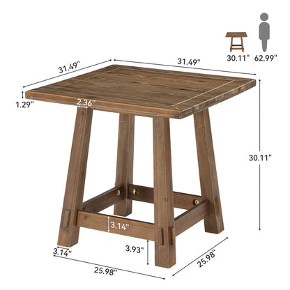 Tribesigns 31.49-Inch Solid Wood Conference Table for 4, Square Meeting Table for Home Office