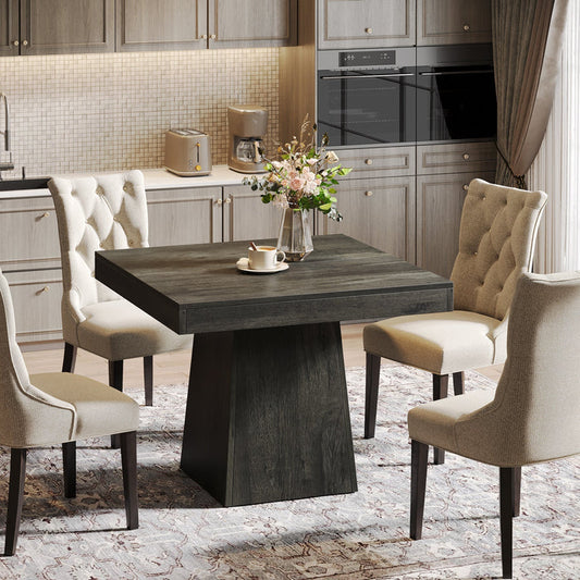 31.5" Dining Table, Square Farmhouse Kitchen Table Dinner Table Tribesigns#Colour_Gray