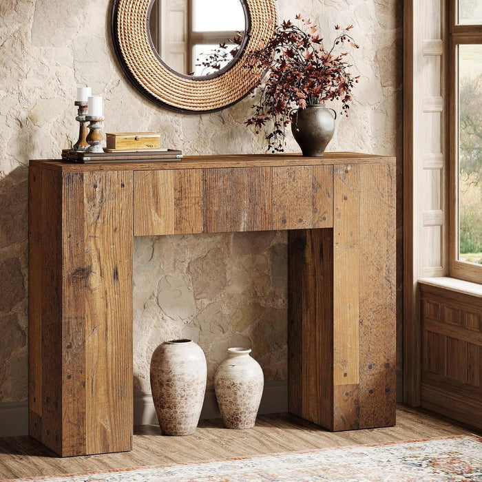 Tribesigns 39'' Farmhouse Console Table, Narrow Sofa Table with Drawer