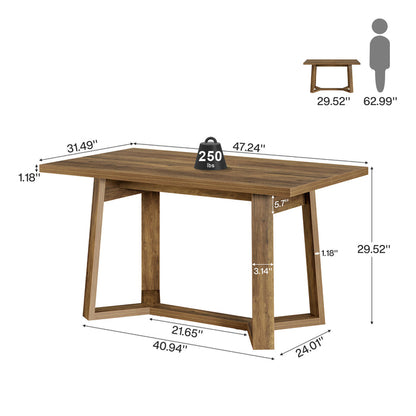 Tribesigns 47-Inch Home Office Desk with Reinforced Frame, Rustic Computer Table for Office