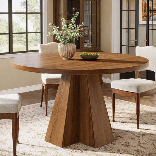 Tribesigns 47-Inch Round Dining Table, Sturdy Base with Thickened Top for Kitchen and Dining Room