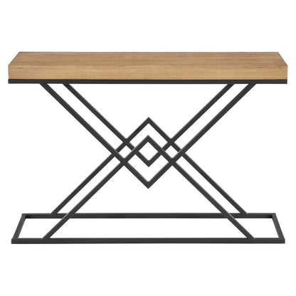 Tribesigns 47.2-Inch Industrial Console Table, Entryway Hallway Table with Geometric Metal Frame for Living Room and Entrance