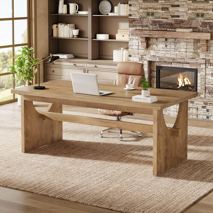 Tribesigns 63-Inch Farmhouse Executive Office Desk with Large Work Surface for Home Office and Workstation
