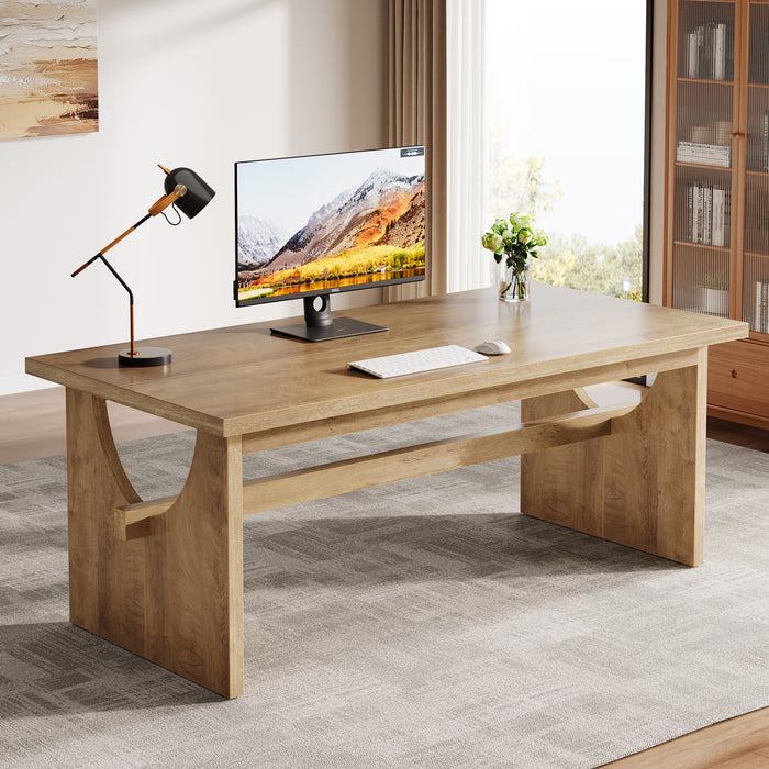 Tribesigns 63-Inch Farmhouse Executive Office Desk with Large Work Surface for Home Office and Workstation