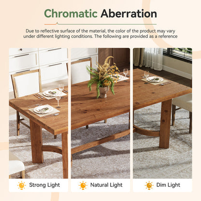 Tribesigns 63-Inch Solid Wood Executive Desk, Farmhouse Work Table for Home Office and Meetings
