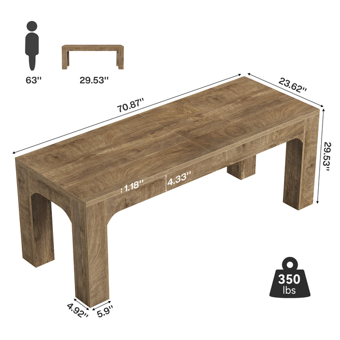 Tribesigns 70.9-Inch Two Person Desk with Thick Top, Extra Long Computer Desk for Home Office