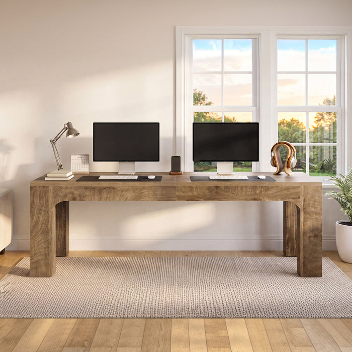Tribesigns 70.9-Inch Two Person Desk with Thick Top, Extra Long Computer Desk for Home Office