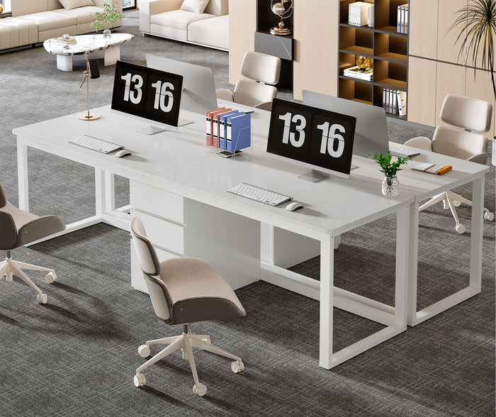 Tribesigns 78.7-Inch 2 Person Computer Desk with 3 Drawers, Extra Long Double Desk for Home Office