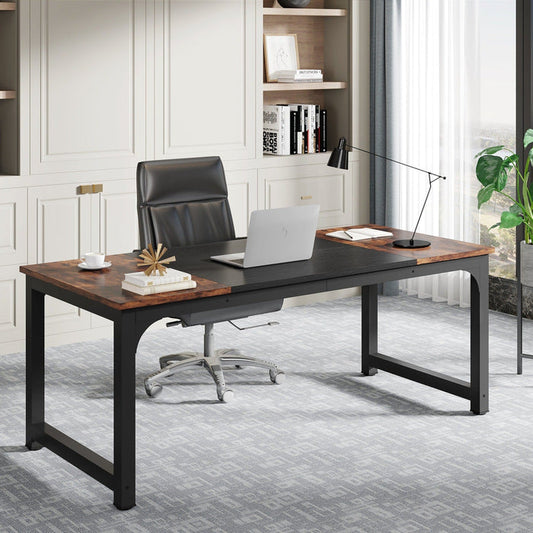 Modern Conference Table - Rectangular Meeting Desk for Computer Use#Size_70.9"