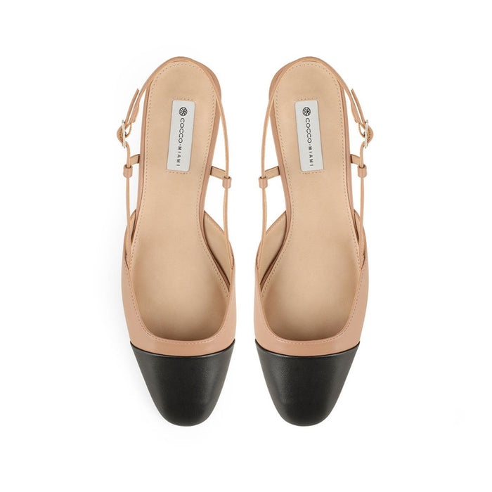 Violet Flat Shoes Nude Leather, view 4