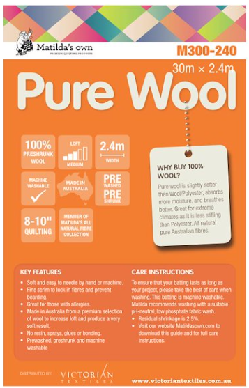 WOOL WADDING 2.4M