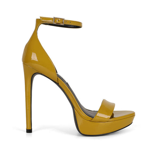 Zira Platform Sandal Yellow Patent Leather